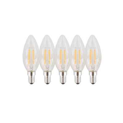 Rustik Mum Dekoratif Led Ampul 4W E14 5 Adet