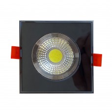 Füme Cam Kare Sıva Altı Led Spot Armatür İç Beyaz, Kenar Gün Işığı