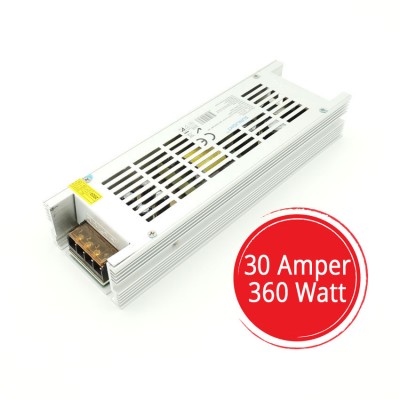 Sunlight Şerit Led Trafo 12V Adaptör Driver 30 Amper 360 Watt