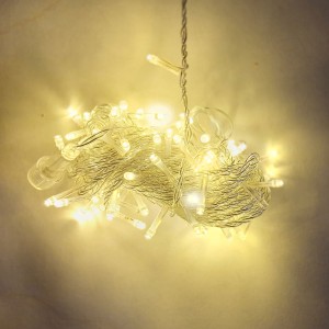 Led Aydınlatma 10 Mt Şeffaf Kablo Ağaç Işığı 100 Ledli Gün Işığı, Beyaz Flaş