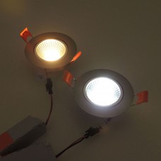 Saten Krom Sıva Altı Spot Cob Led Armatür 5W Trafolu