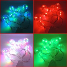 Yıldız Animasyonlu RGB Led 8 Top Işık Disko Küre Aydınlatma 220 Volt 