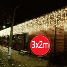 Sarkıt Perde Led Aydınlatma 3x2M Dış Mekan Beyaz Modlu