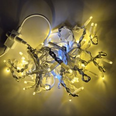 Saçak Led Perde Aydınlatma Beyaz Kablo 2M Dış Mekan Gün Işığı Beyaz Flaş 30,50,70cm