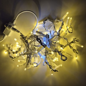 Saçak Led Perde Aydınlatma Beyaz Kablo 2M Dış Mekan Gün Işığı Beyaz Flaş 30,50,70cm