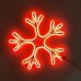 Neon Işıklı Kar Tanesi Yılbaşı Süsü 220V Kırmızı 50 cm
