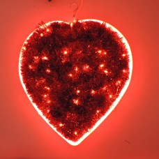 Neon Led Işıklı İçi Dolu Kalp Sevgililer Günü 220V Kırmızı 35x35 cm
