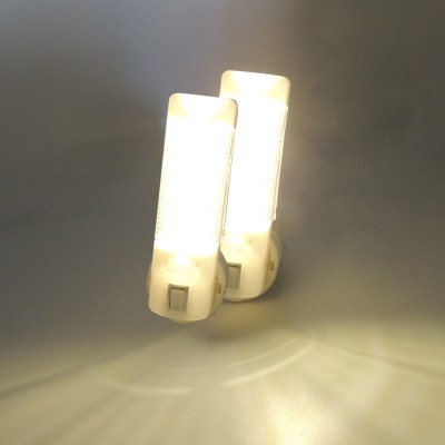 Uzun Led Gece Lambası 0,5W Tasarruflu Işıklı Fişli Düğmeli 2 ADET Gün Işığı