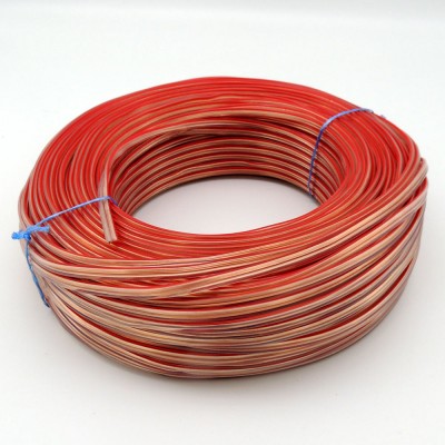 Elektrik Kablosu %100 Bakır 100 Metre 2x0,75 mm Şeffaf Kırmızı