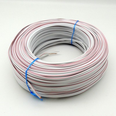 Elektrik Kablosu %100 Bakır 100 Metre 2x0,75 mm Beyaz Kırmızı