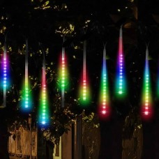 Meteor Kayan Led Işık 8li Set Tüp 50 cm RGB Aydınlatma