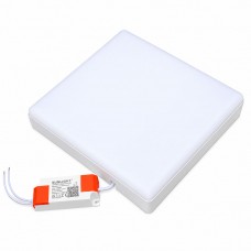 Kare Sıva Üstü 20 Watt Led Panel Armatür Trafolu Beyaz Gün Işığı