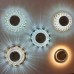 Krom Kristal Cam Sıva Altı Spot Cob Led Armatür Beyaz, Gün Işığı Seçenekli