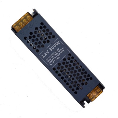 Yeni Tip Slim Trafo, Adaptör, Driver 12V 25 Amper 300 Watt 