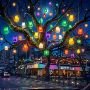 Altıgen Bahçe Feneri Dış Mekan Aydınlatma 5 Adet