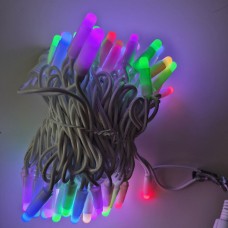 Dış Mekan Led Aydınlatma 10M Beyaz Kablo 100L RGB Kumandalı