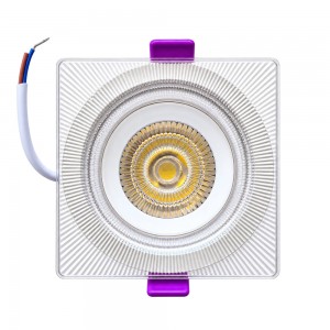 Kare Şeffaf Sıva Altı Led Spot Armatür İç Beyaz, Kenar Gün Işığı 5+5W