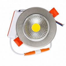 Mat Krom Sıva Altı Spot Led Armatür 5W Ilık Gün Işığı Işık 3000K