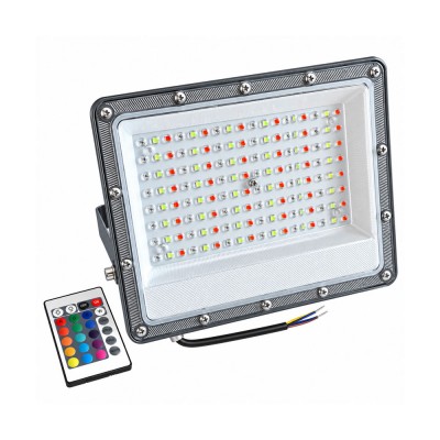 Dış Mekan Slim Led Projektör 100 Watt RGB Uzaktan Kumandalı Yüksek Lümenli Dış Mekan Slim Led Projektör 100 Watt RGB Uzaktan Kumandalı Yüksek Lümenli