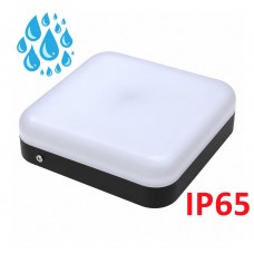 Kare Siyah Kasa İç/Dış Mekan 20W Led Armatür Beyaz Işık